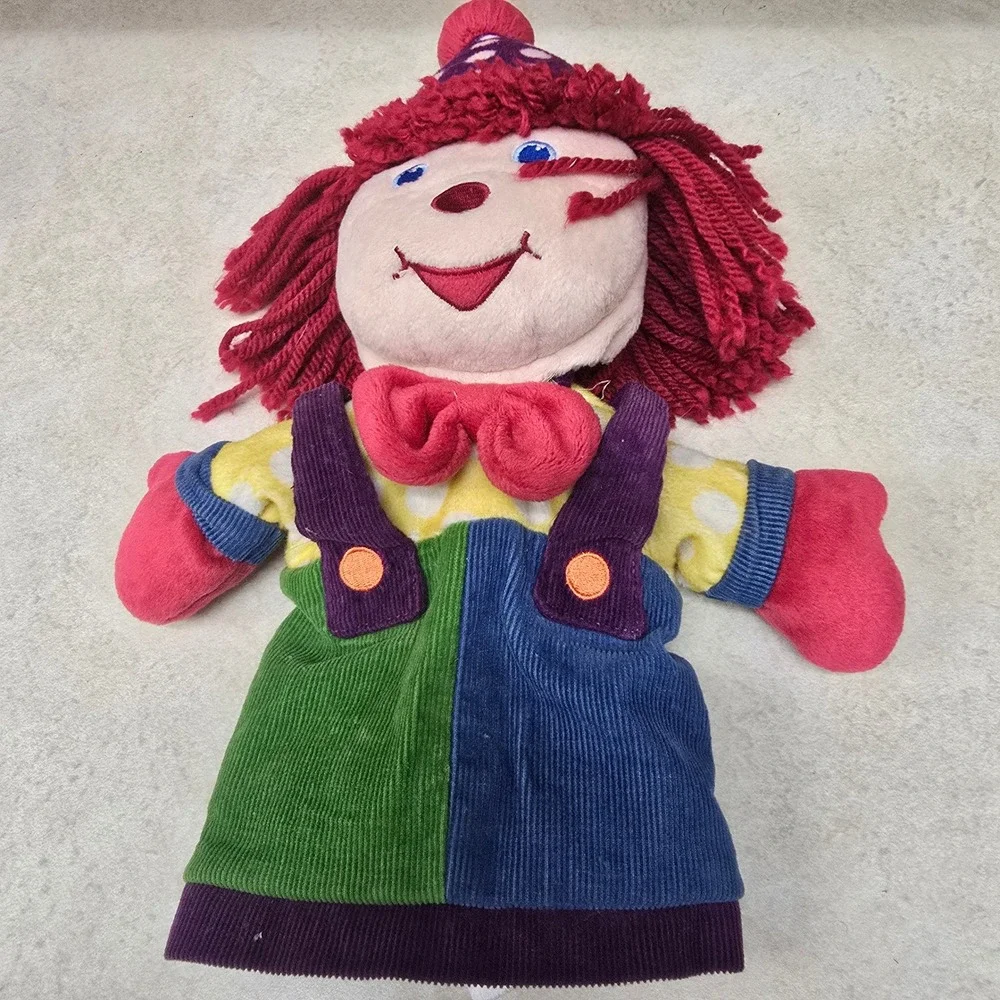 Vintage Gymboree Play & Music Clown Hand Puppet Corduroy Plush 2004 Colorful 15